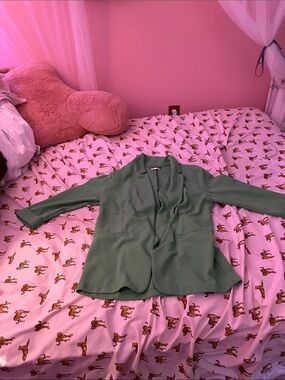 Maurices Olive Green Open-Front Blazer